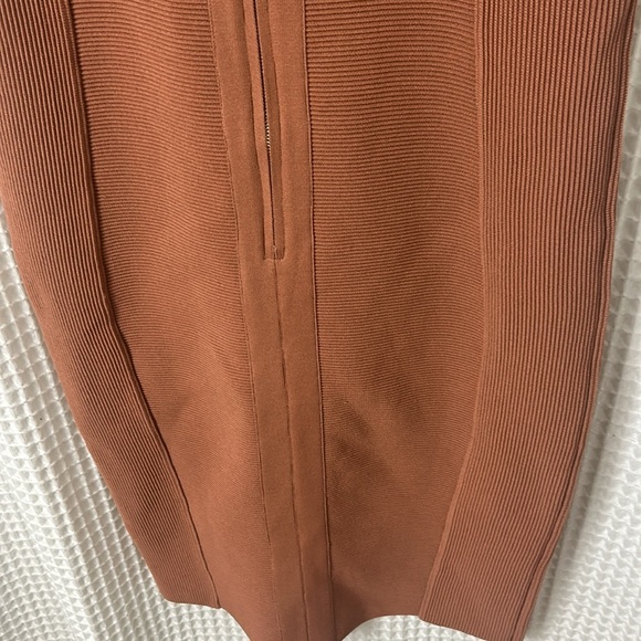Bardot Katy Knit Dress Chestnut Tan Medium 8 - Picture 10 of 10